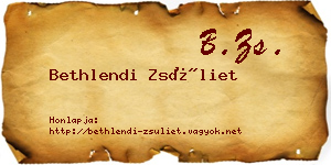 Bethlendi Zsüliet névjegykártya